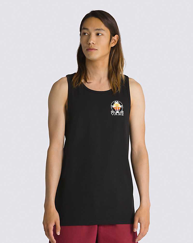 Vans Tri Palm Men Tanks Black | IE1-0461