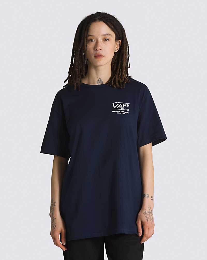 Vans Truckin Company Men T Shirts Navy | AX1-8879