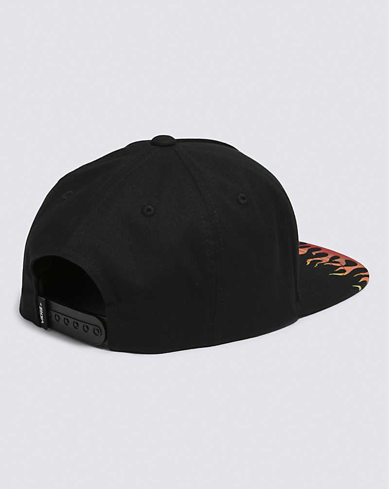 Vans Up In Flames Snapback Kids' Hats Black | QF1-6593