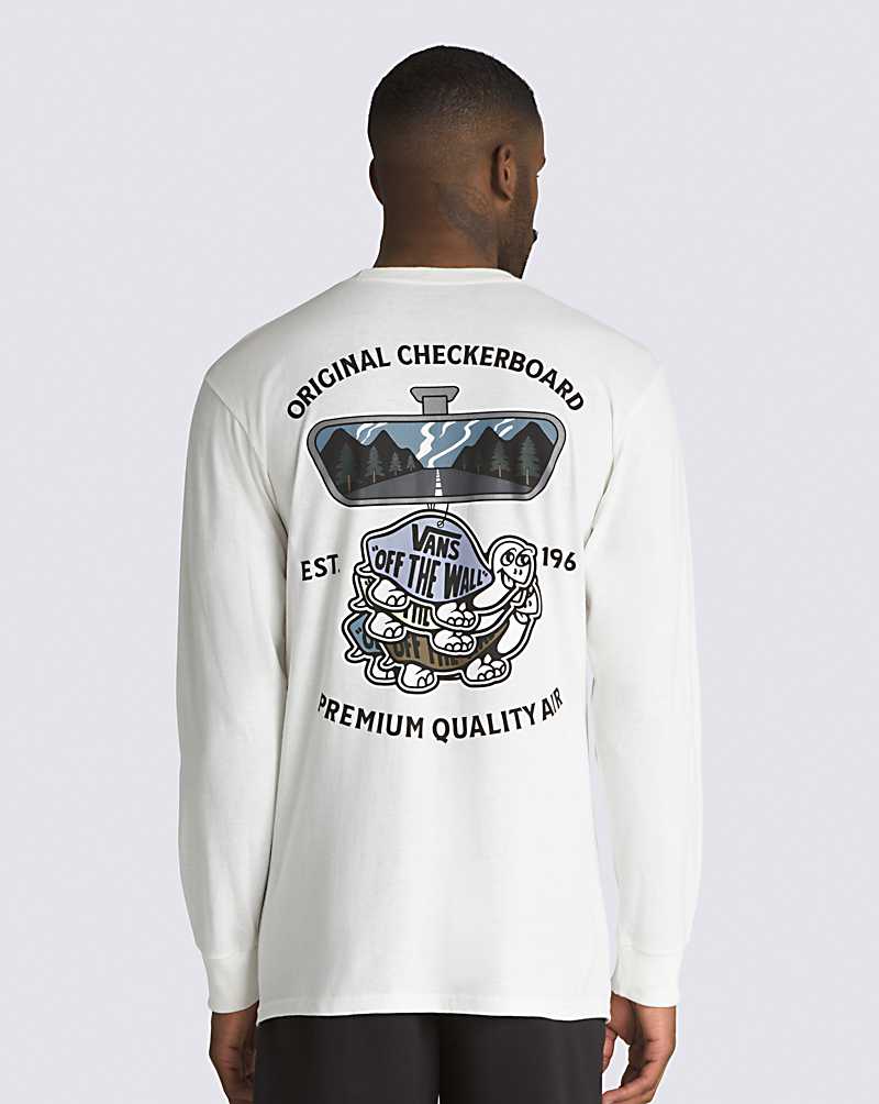 Vans View Long Sleeve Men T Shirts White | XA1-3826