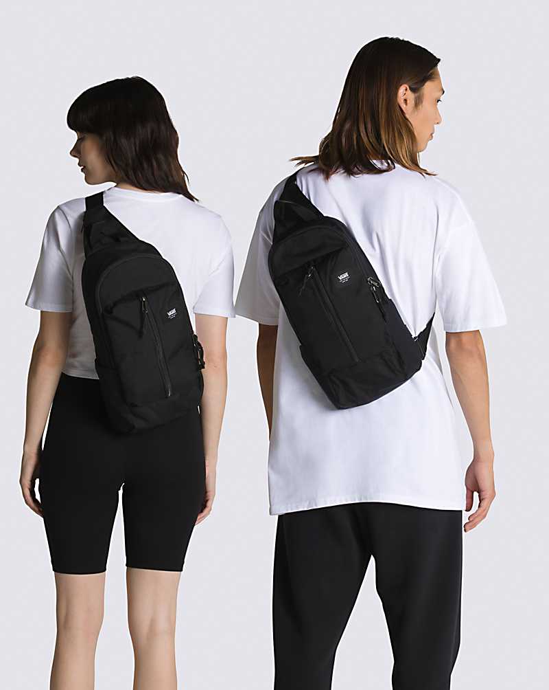 Vans Warp Sling Bag Men Bags Black | UP1-6820