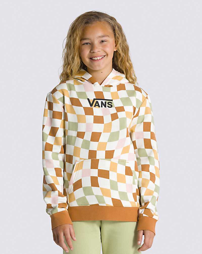 Vans Wavy Check Pullover Kids\' Hoodie Multicolor | YE1-4727