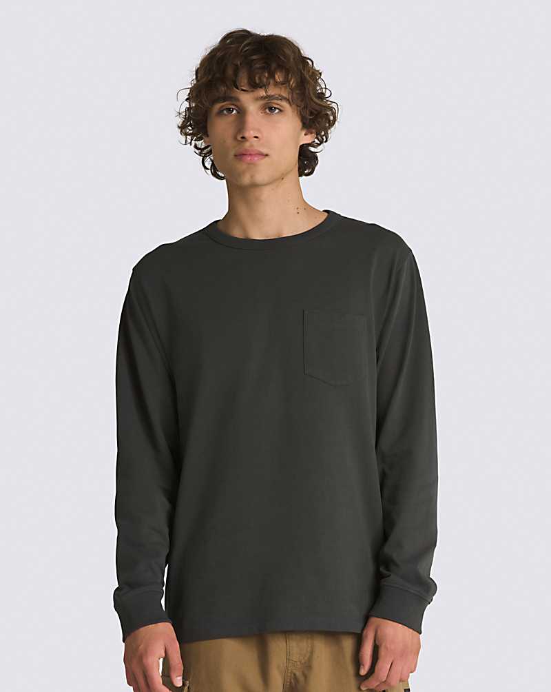 Vans X Pilgrim Long Sleeve Men Shirts Black | FZ1-6470